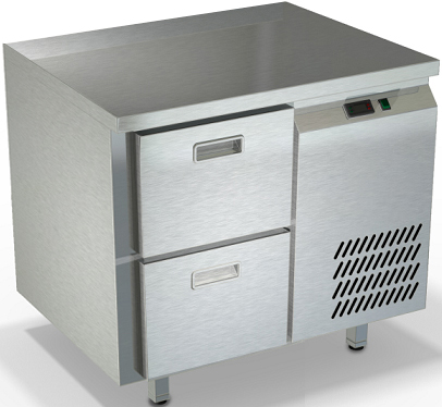 Морозильный стол боковой агрегат столешница нержавеющая сталь без борта СПБ/М-123/02-907 (900x700x850 мм)