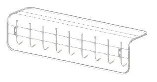 Фото - вешалка настенная металлическая вш-1100п белая