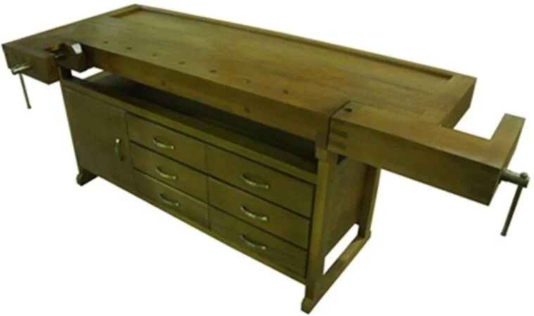 Верстак деревянный столярный Люкс (бук) с тумбой Престиж