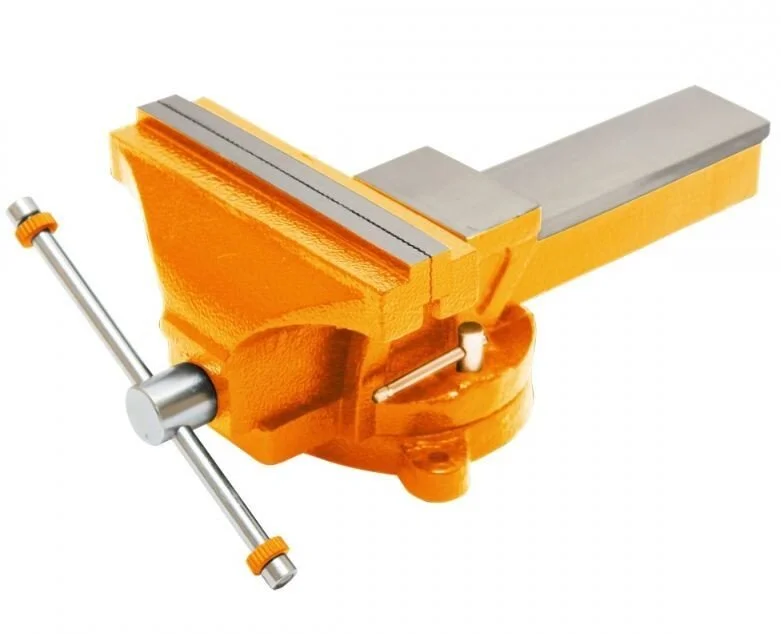 Тиски КАЛИБР ТПСН-200 слесарные поворотные (200 мм, наковальня)