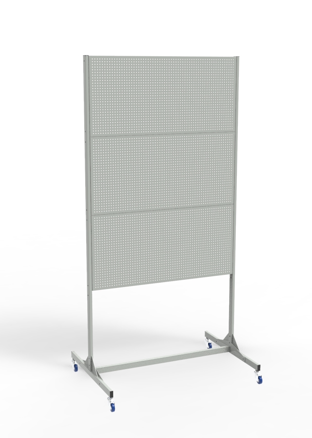 Фото - экран сварщика 3 панели на колёсах с перемычкой эс-3-к