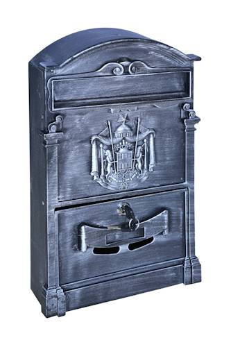 Шкафчик почтовый ВН-12 серый антик для корреспонденции для улицы
