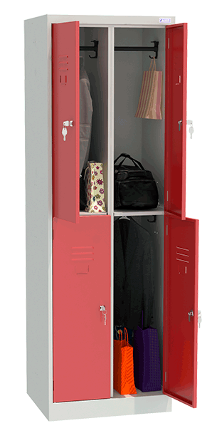 Фото - шкаф шрк 24-600 (1850/600/500 мм) для рабочей одежды металлический в общежитие или хостел