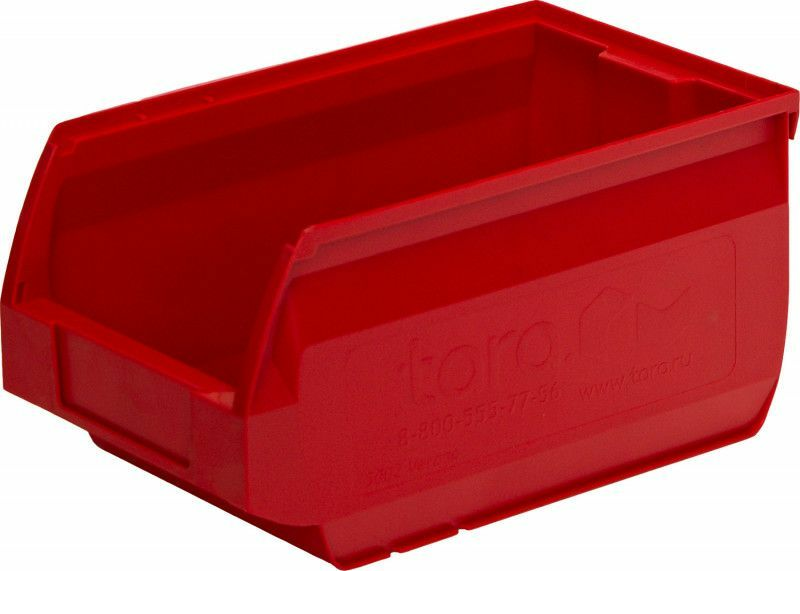 Ящик складской п/п 250х150х130 Verona красный — C-5002 к для хранения метизов и мелких деталей