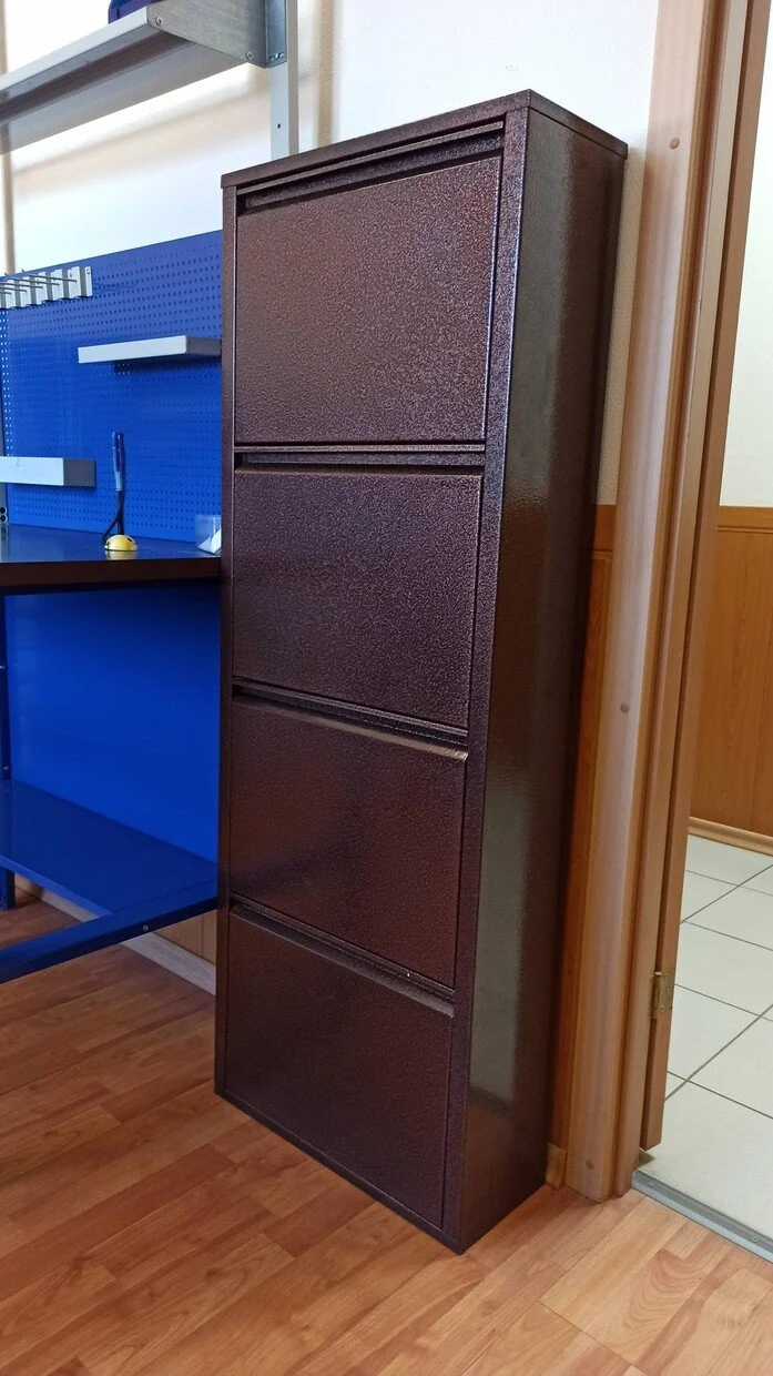 Фото - шкаф металлический для обуви об-4 медный антик